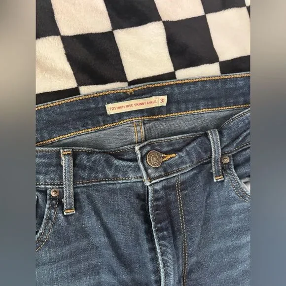 Levi's high rise skinny ankle 721 womens - Picture 4 of 5